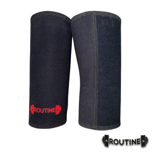 ROUTINE RED 7mm Knee Sleeves Hourglass Extra Hard ROUTINE RED 7mm Knee Sleeves Hourglass Extra Hard